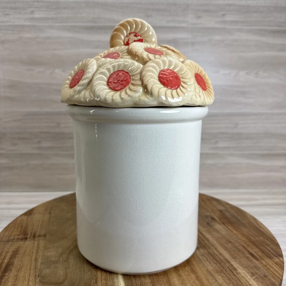 Munchtime by Himark COOKIES Vintage Porcelain Cookie Jar/Canister Japan